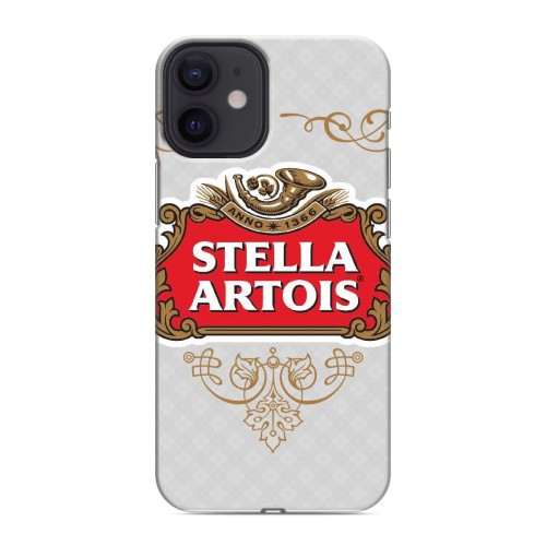 Дизайнерский силиконовый с усиленными углами чехол для Iphone 12 Mini Stella Artois