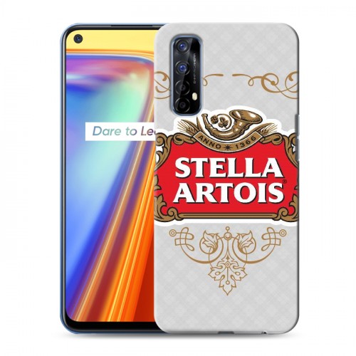 Дизайнерский силиконовый с усиленными углами чехол для Realme 7 Stella Artois