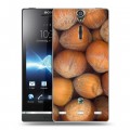 Дизайнерский пластиковый чехол для Sony Xperia S Орехи