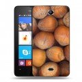 Дизайнерский силиконовый чехол для Microsoft Lumia 430 Dual SIM Орехи