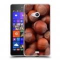 Дизайнерский пластиковый чехол для Microsoft Lumia 540 Орехи