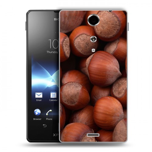 Дизайнерский пластиковый чехол для Sony Xperia TX Орехи