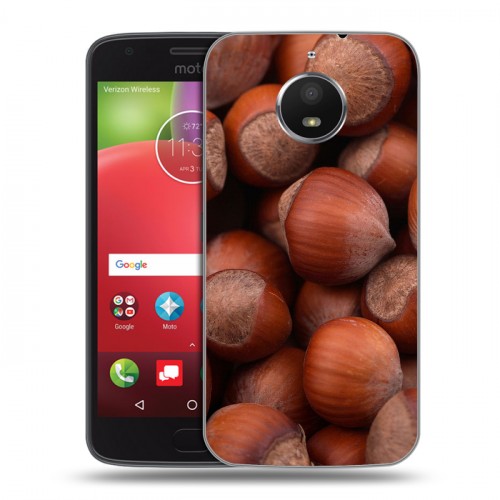 Дизайнерский пластиковый чехол для Motorola Moto E4 Plus Орехи