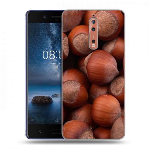 Дизайнерский пластиковый чехол для Nokia 8 Орехи