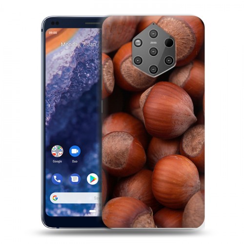 Дизайнерский силиконовый чехол для Nokia 9 PureView Орехи