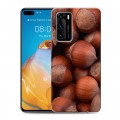 Дизайнерский силиконовый с усиленными углами чехол для Huawei P40 Орехи