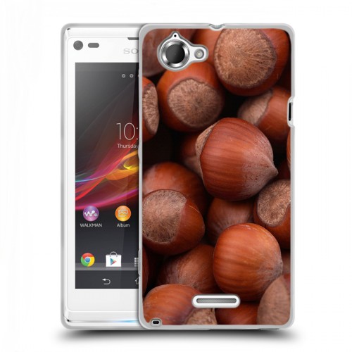 Дизайнерский пластиковый чехол для Sony Xperia L Орехи