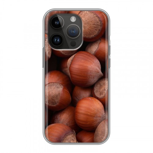 Дизайнерский силиконовый чехол для Iphone 14 Pro Орехи