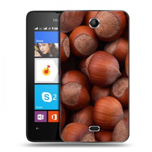 Дизайнерский силиконовый чехол для Microsoft Lumia 430 Dual SIM Орехи