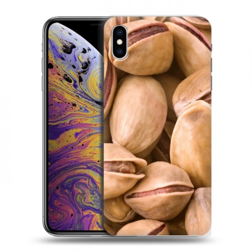 Дизайнерский силиконовый чехол для Iphone Xs Max Орехи