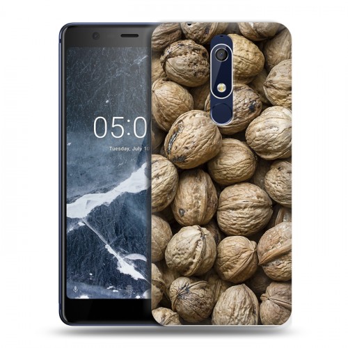 Дизайнерский пластиковый чехол для Nokia 5.1 Орехи