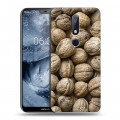 Дизайнерский силиконовый чехол для Nokia 6.1 Plus Орехи