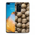 Дизайнерский силиконовый с усиленными углами чехол для Huawei P40 Орехи