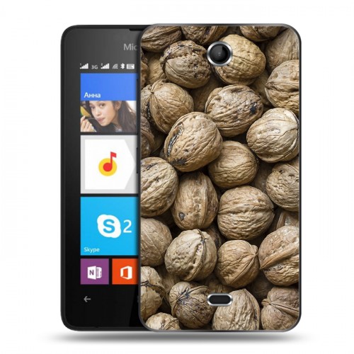 Дизайнерский силиконовый чехол для Microsoft Lumia 430 Dual SIM Орехи