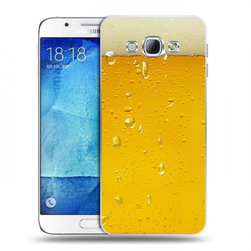Дизайнерский пластиковый чехол для Samsung Galaxy A8 Пузырьки пива
