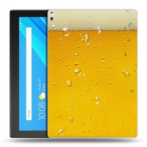 Дизайнерский силиконовый чехол для Lenovo Tab 4 10 Plus Пузырьки пива