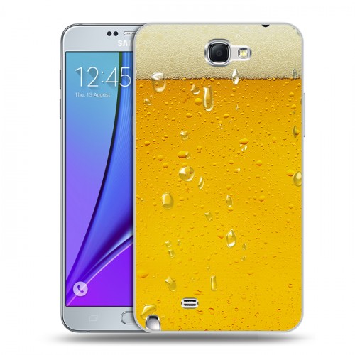 Дизайнерский пластиковый чехол для Samsung Galaxy Note 2 Пузырьки пива