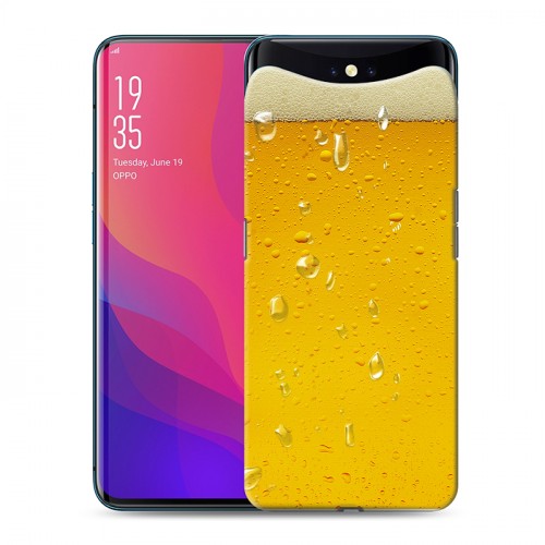 Дизайнерский силиконовый чехол для OPPO Find X Пузырьки пива