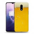 Дизайнерский пластиковый чехол для OnePlus 7 Пузырьки пива