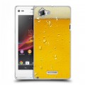 Дизайнерский пластиковый чехол для Sony Xperia L Пузырьки пива