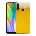 Дизайнерский пластиковый чехол для Huawei Y6p Пузырьки пива