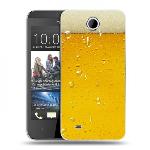 Дизайнерский силиконовый чехол для HTC Desire 300 Пузырьки пива