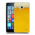 Дизайнерский пластиковый чехол для Microsoft Lumia 640 Пузырьки пива