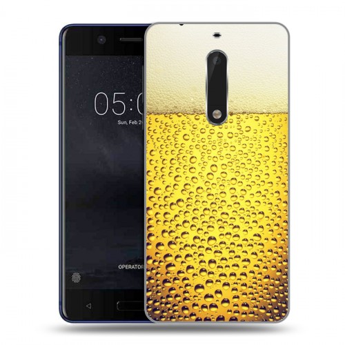Дизайнерский пластиковый чехол для Nokia 5 Пузырьки пива