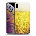 Дизайнерский силиконовый чехол для Iphone Xs Max Пузырьки пива