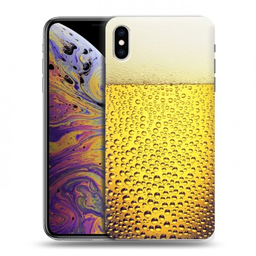 Дизайнерский силиконовый чехол для Iphone Xs Max Пузырьки пива