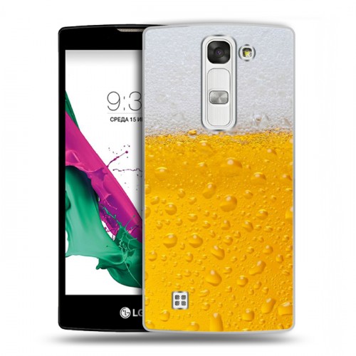 Дизайнерский пластиковый чехол для LG G4c Пузырьки пива