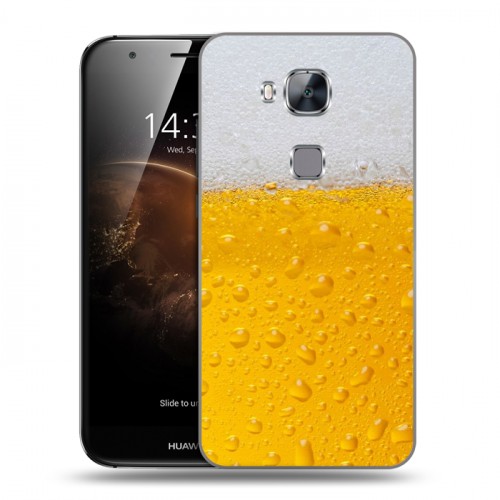 Дизайнерский пластиковый чехол для Huawei G8 Пузырьки пива