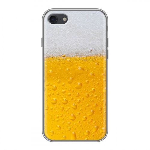Дизайнерский силиконовый с усиленными углами чехол для Iphone 7 Пузырьки пива