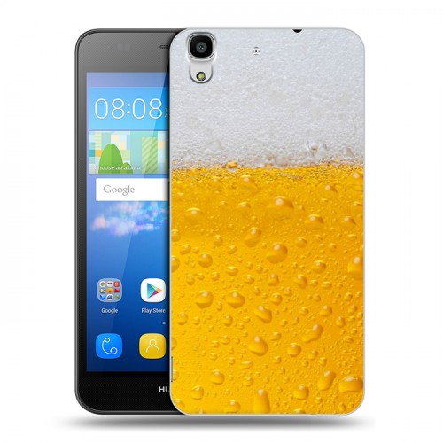 Дизайнерский пластиковый чехол для Huawei Y6 Пузырьки пива