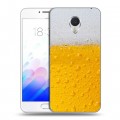 Дизайнерский пластиковый чехол для Meizu M3E Пузырьки пива