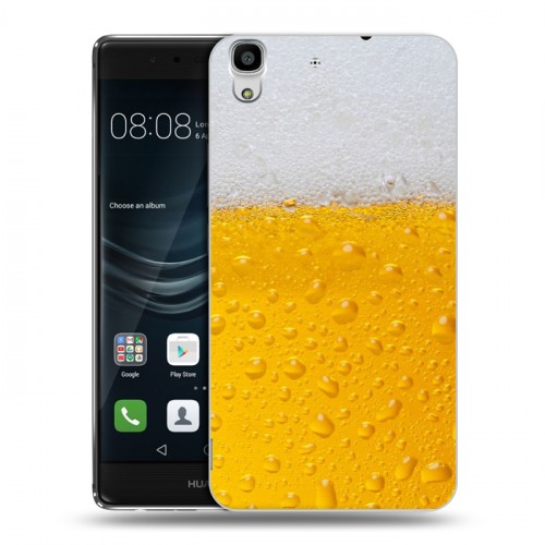 Дизайнерский пластиковый чехол для Huawei Y6II Пузырьки пива