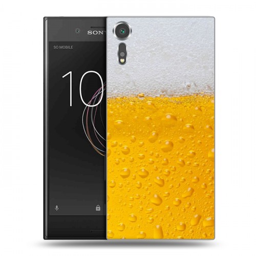 Дизайнерский пластиковый чехол для Sony Xperia XZs Пузырьки пива