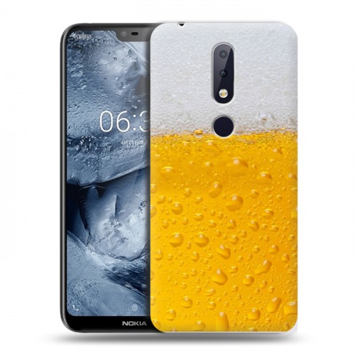 Дизайнерский силиконовый чехол для Nokia 6.1 Plus Пузырьки пива