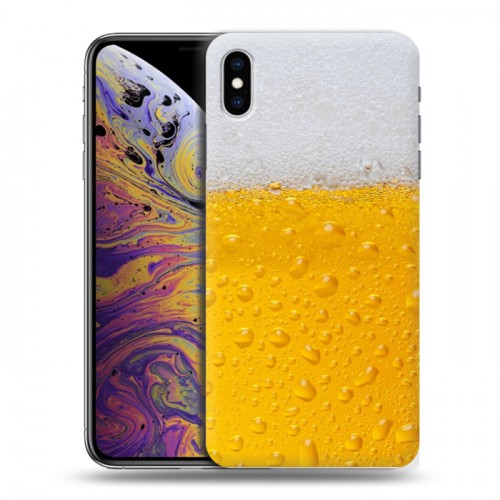 Дизайнерский силиконовый чехол для Iphone Xs Max Пузырьки пива