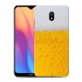 Дизайнерский силиконовый с усиленными углами чехол для Xiaomi RedMi 8A Пузырьки пива