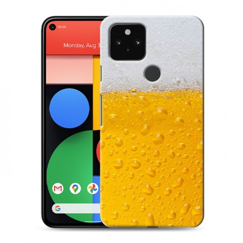 Дизайнерский пластиковый чехол для Google Pixel 5 Пузырьки пива