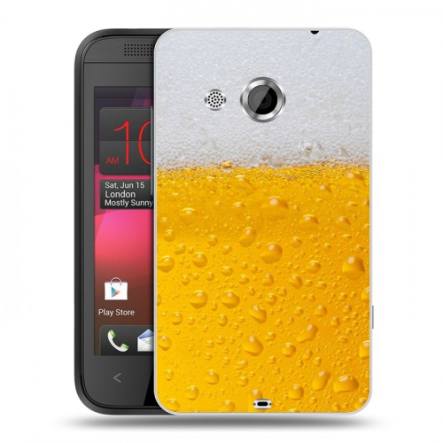 Дизайнерский пластиковый чехол для HTC Desire 200 Пузырьки пива