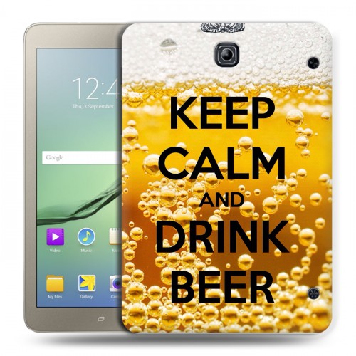 Дизайнерский силиконовый чехол для Samsung Galaxy Tab S2 8.0 Пузырьки пива