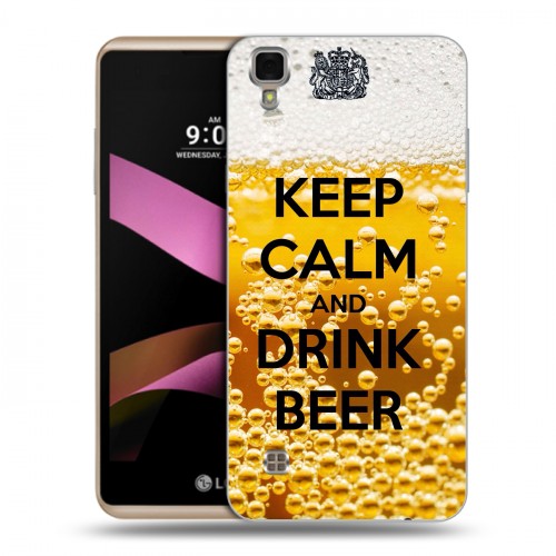 Дизайнерский силиконовый чехол для LG X Style Пузырьки пива