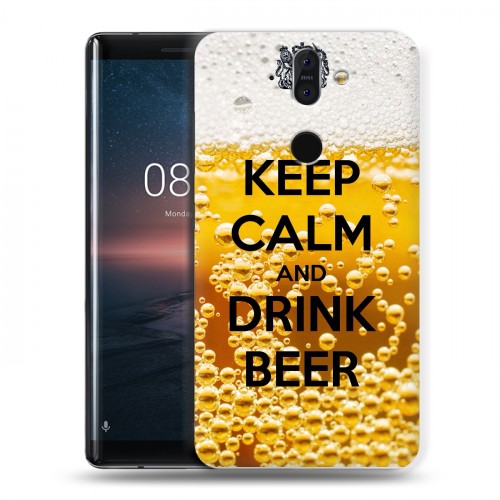 Дизайнерский силиконовый чехол для Nokia 8 Sirocco Пузырьки пива