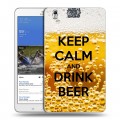 Дизайнерский силиконовый чехол для Samsung Galaxy Tab Pro 8.4 Пузырьки пива