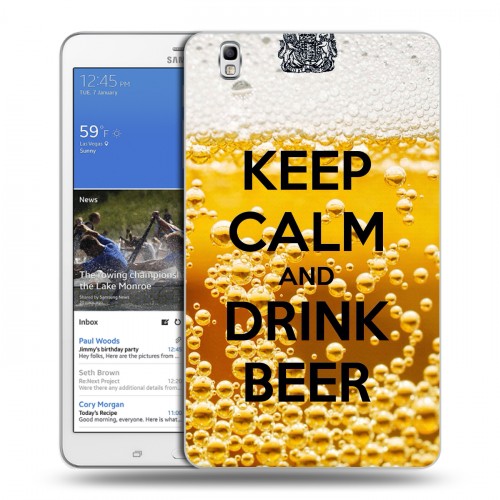 Дизайнерский силиконовый чехол для Samsung Galaxy Tab Pro 8.4 Пузырьки пива