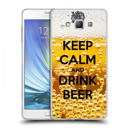 Дизайнерский пластиковый чехол для Samsung Galaxy A7 Пузырьки пива