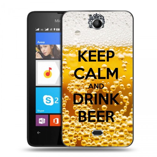 Дизайнерский силиконовый чехол для Microsoft Lumia 430 Dual SIM Пузырьки пива
