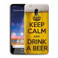 Дизайнерский пластиковый чехол для Nokia 2.2 Пузырьки пива